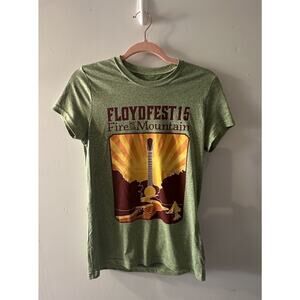 FloydFest 15 Fire on the Mountain 2015 Green T-Shirt M Recycled Recover Band Tee